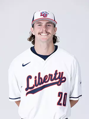 Liberty baseball media day photographed on white backdrop for creative team on November 19, 2024
