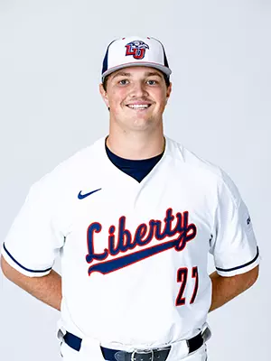Liberty baseball media day photographed on white backdrop for creative team on November 19, 2024