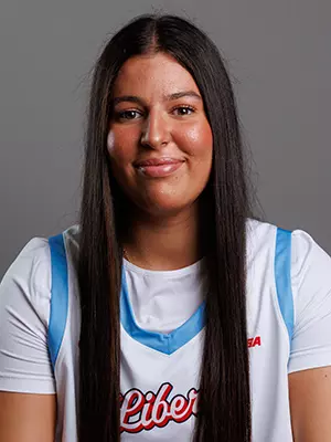 Claudia Acin from Liberty University’s Women’s Basketball team, had her headshot taken from promo day on September 11, 2025 (Photo by Grace Greer)