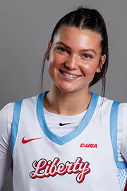 Avery Mills from Liberty University’s Women’s Basketball team, had her headshot taken from promo day on September 11, 2025 (Photo by Grace Greer)