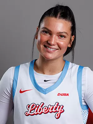 Avery Mills from Liberty University’s Women’s Basketball team, had her headshot taken from promo day on September 11, 2025 (Photo by Grace Greer)