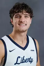 A headshot of Zander Carter with the Liberty Men’s Basketball Team is photographed on September 4th, 2025. (Photo by Grace Greer)