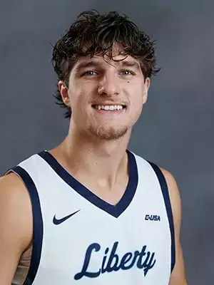 A headshot of Zander Carter with the Liberty Men’s Basketball Team is photographed on September 4th, 2025. (Photo by Grace Greer)