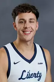 A headshot of Zach Cleveland with the Liberty Men’s Basketball Team is photographed on September 4th, 2025. (Photo by Grace Greer)