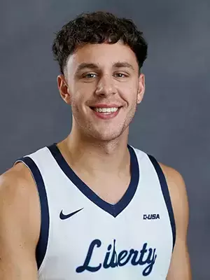 A headshot of Zach Cleveland with the Liberty Men’s Basketball Team is photographed on September 4th, 2025. (Photo by Grace Greer)