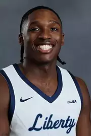 A headshot of Ryan Jones Jr. with the Liberty Men’s Basketball Team is photographed on September 4th, 2025. (Photo by Grace Greer)