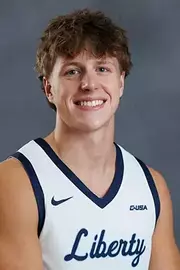 A headshot of Brady Kester with the Liberty Men’s Basketball Team is photographed on September 4th, 2025. (Photo by Grace Greer)