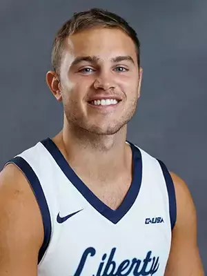 A headshot of Kaden Metheny with the Liberty Men’s Basketball Team is photographed on September 4th, 2025. (Photo by Grace Greer)