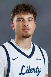 A headshot of Zander Yates with the Liberty Men’s Basketball Team is photographed on September 4th, 2025. (Photo by Grace Greer)