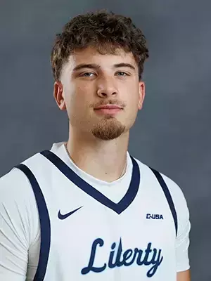 A headshot of Zander Yates with the Liberty Men’s Basketball Team is photographed on September 4th, 2025. (Photo by Grace Greer)
