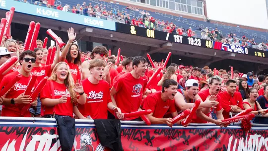 Liberty Football Student section photographed at Williams Stadium September 12, 2026. (Photo by: Camden Desmarais)