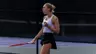 Mariia Dolzhenko celebrating a point