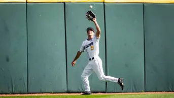 Hutson Miles making a catch in center field