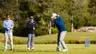 Patron of 2025 Golf scramble taking a tee shot