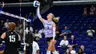Sydney Strenger getting ready to spike a volleyball
