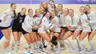 Lipscomb volleyball posed for a team picture after beating Washington State