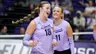 Ella Durham celebrating after a Bisons point