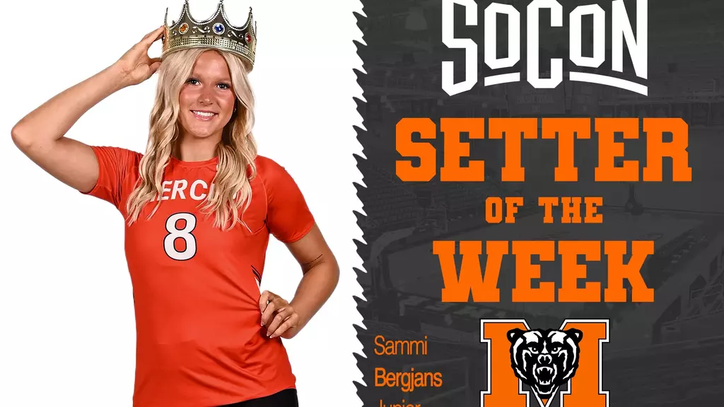 SoCon Weekly Award Graphic, Sammi Bergjans Setter of the Week