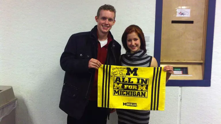 Wearing the Stars and Stripes with the Maize and Blue