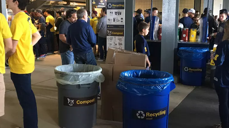 U-M Close to Zero Waste Goal During First Half of Season