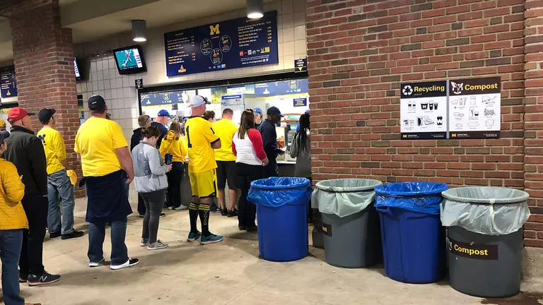 U-M Increases Michigan Stadium Waste Diversion Rate in 2018