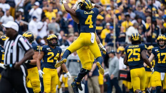 The University of Michigan football team hosts Rutgers at Michigan Stadium in Ann Arbor, MI on September 28, 2019.