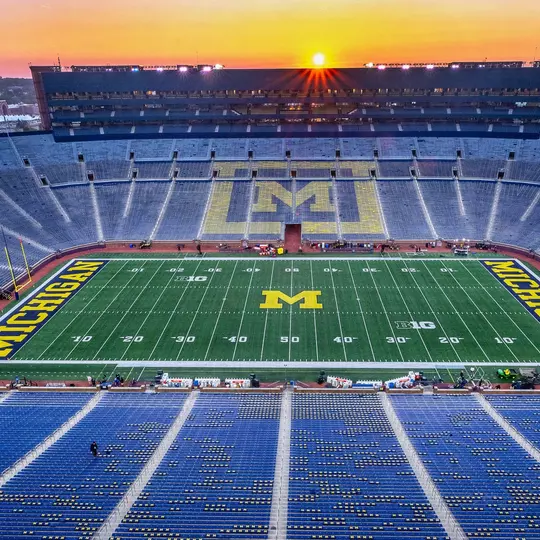 Michigan Stadium Big House generic morning sunrise