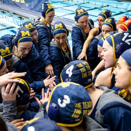 Water Polo Team Huddle