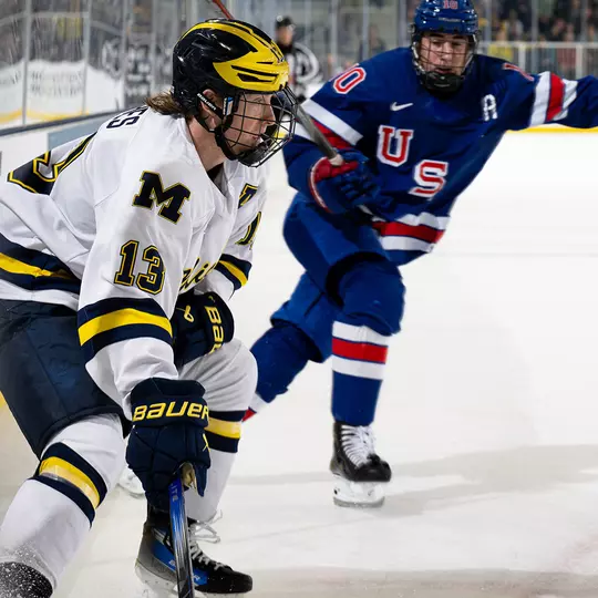 T.J. Hughes (13) and Drew Schock