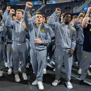Michigan Men's Gymnastics celebration