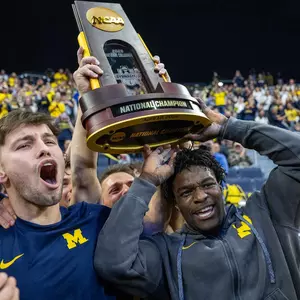 Men's Gymnastics NCAA Trophy Celebration