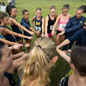 Women's Cross Country Team Huddle