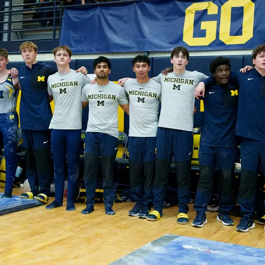 Men's gymnastics pre meet lineup