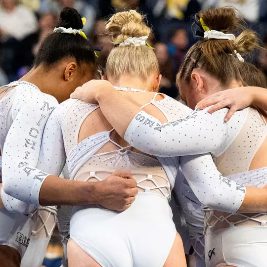 Women's Gymnastics Team Huddle
