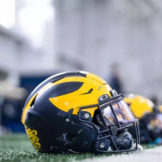 Footabll Helmets on Turf