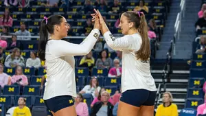 Morgan Burke, left, and Ella Demetrician