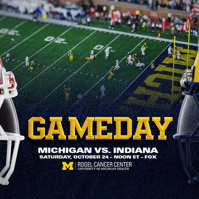 Michigan vs. Indiana Gameday Graphic