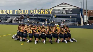 Field Hockey team huddle