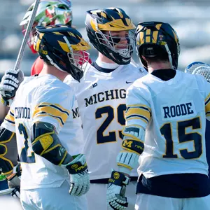 Men's Lacrosse Goal Celebration