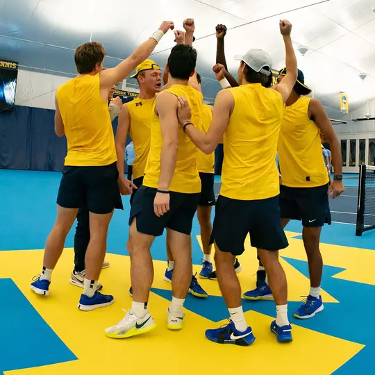 Men's Tennis Team Celebration