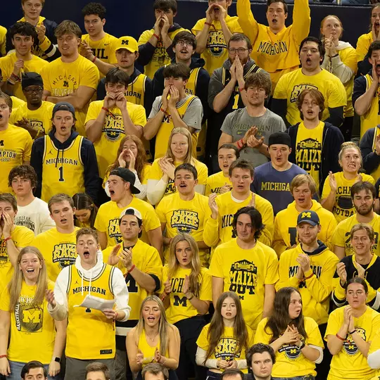Men's basketball student section crowd generic