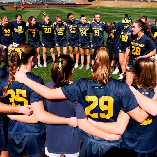 Women's Lacrosse Team Huddle