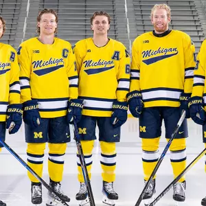 From left: Tyler Duke, T.J. Hughes, Luca Fantilli, Josh Eernisse, Keinan Draper