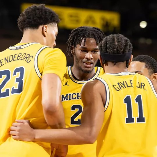 Michigan Men's Basketball Huddle