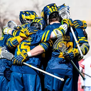 Men's Lacrosse Group Huddle