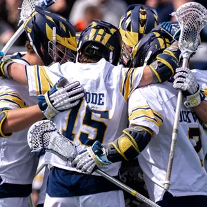 Men's Lacrosse Group Celebration