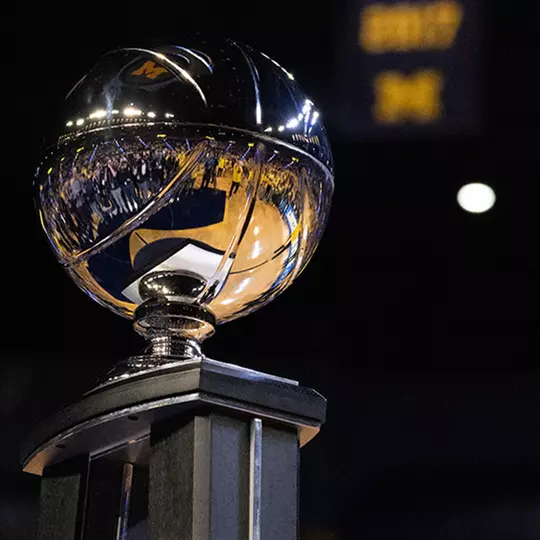 Michigan men's basketball 2025-26 Big Ten regular season trophy