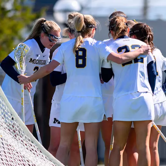 Women's Lacrosse Group Huddle