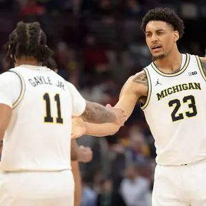 Roddy Gayle Jr., left, and Yaxel Lendeborg