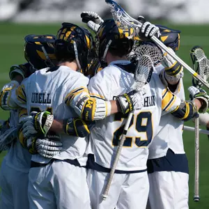 Michigan Men's Lacrosse Huddle